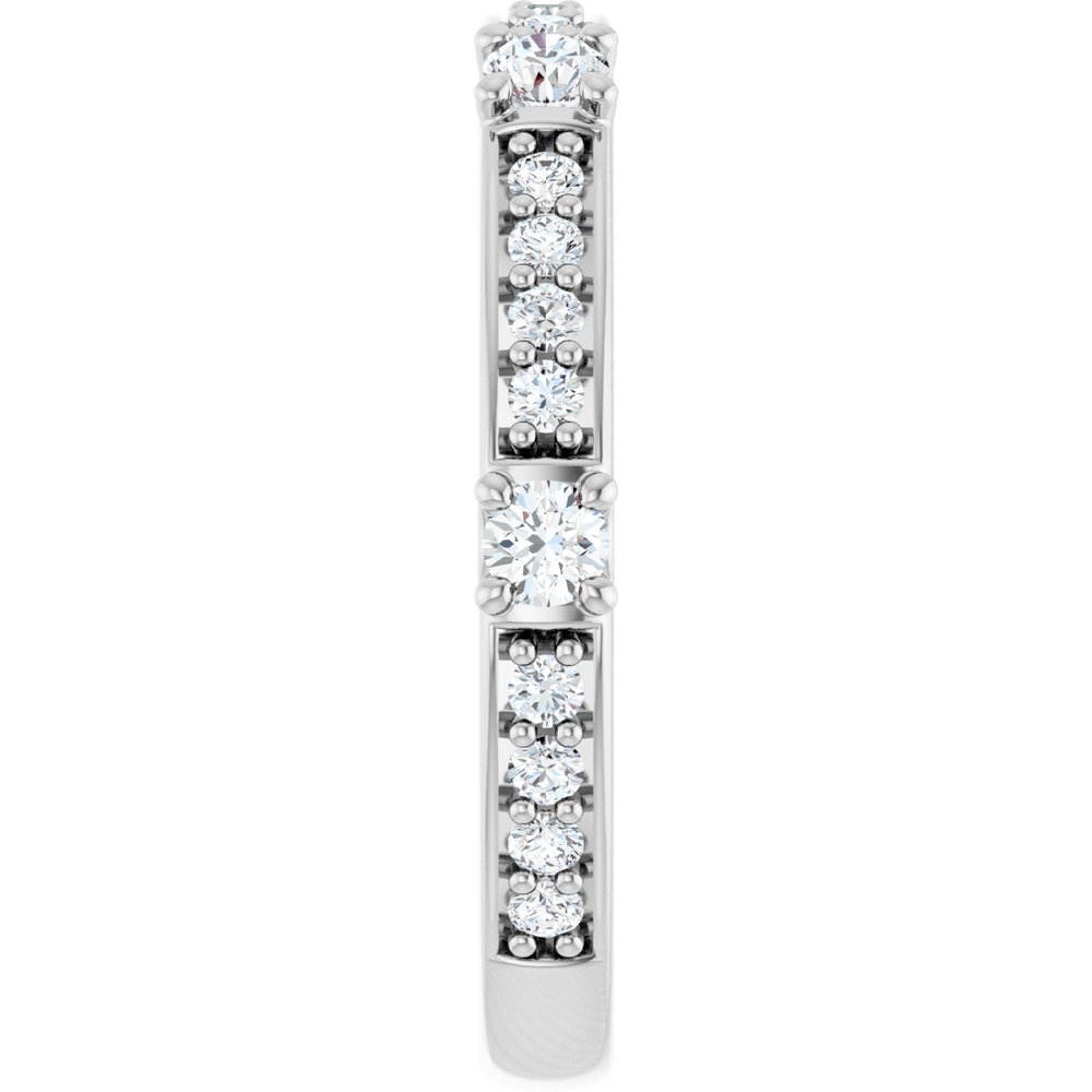 Platinum 1/2 CTW Natural Diamond Anniversary Band