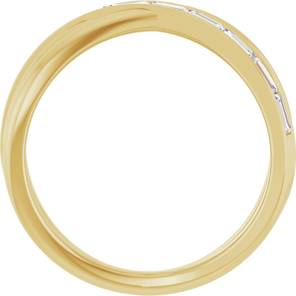 14K Yellow Gold 1/3 CTW Natural Diamond Criss-Cross Ring