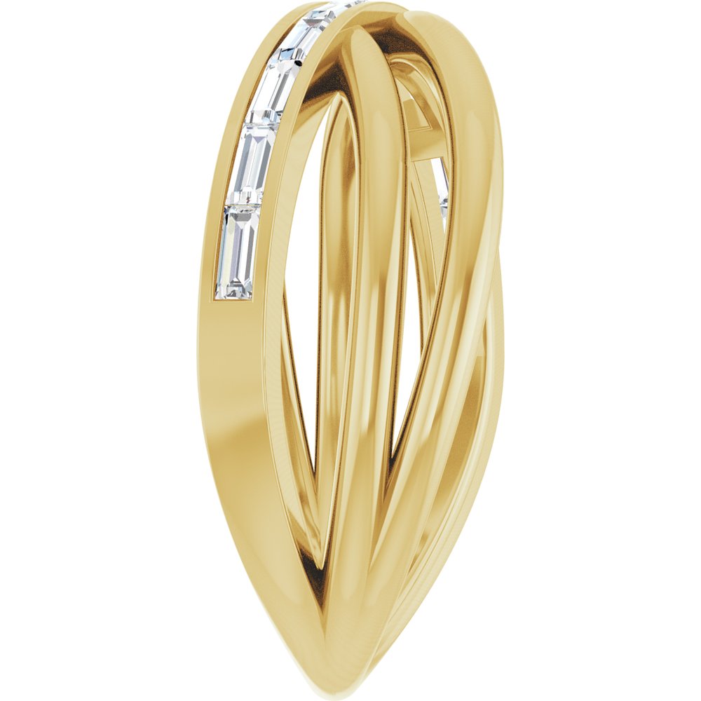 14K Yellow Gold 1/3 CTW Natural Diamond Criss-Cross Ring