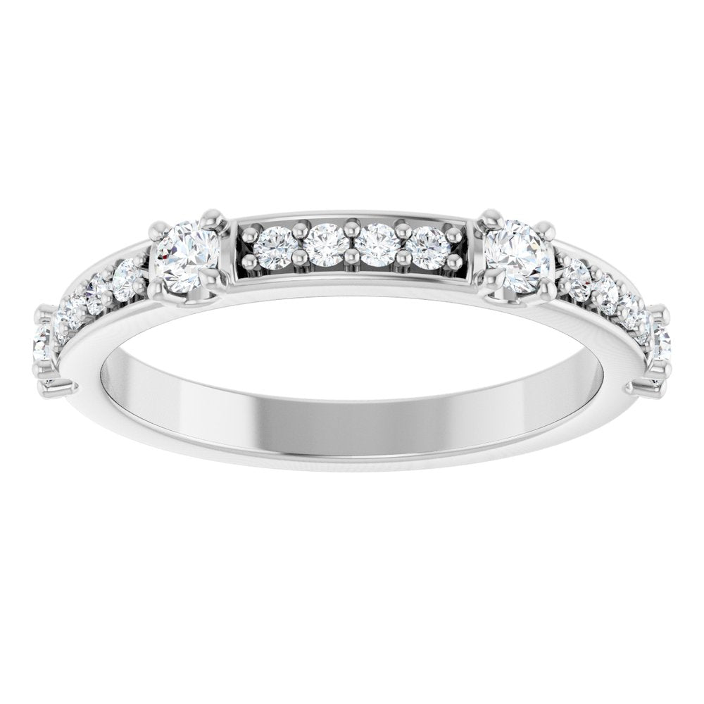 Platinum 1/2 CTW Natural Diamond Anniversary Band