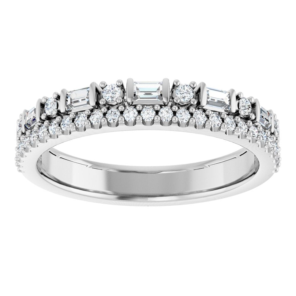 14K White Gold 1/2 CTW Lab-Grown Diamond Anniversary Band