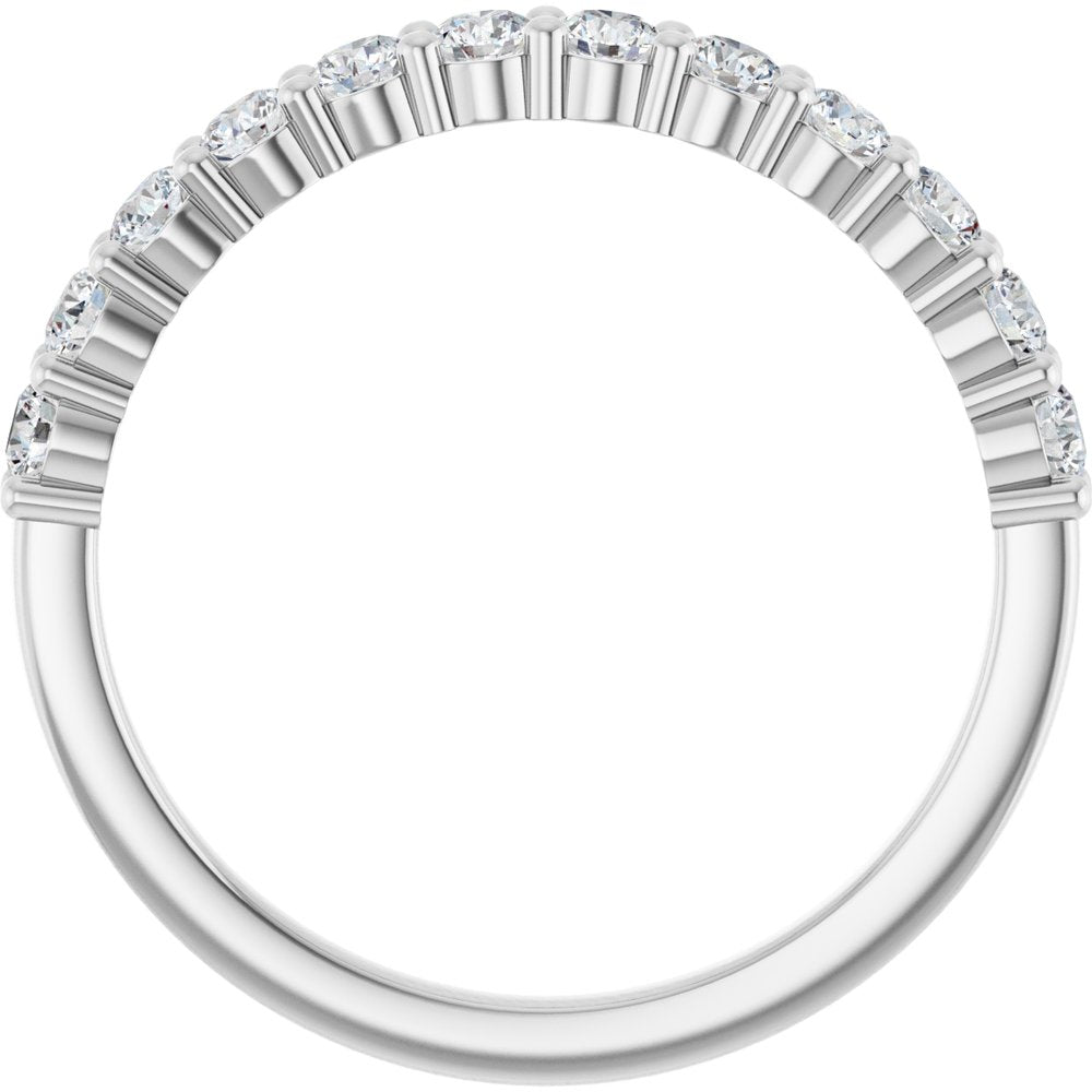 14K White 1/2 CTW Natural Diamond Anniversary Band