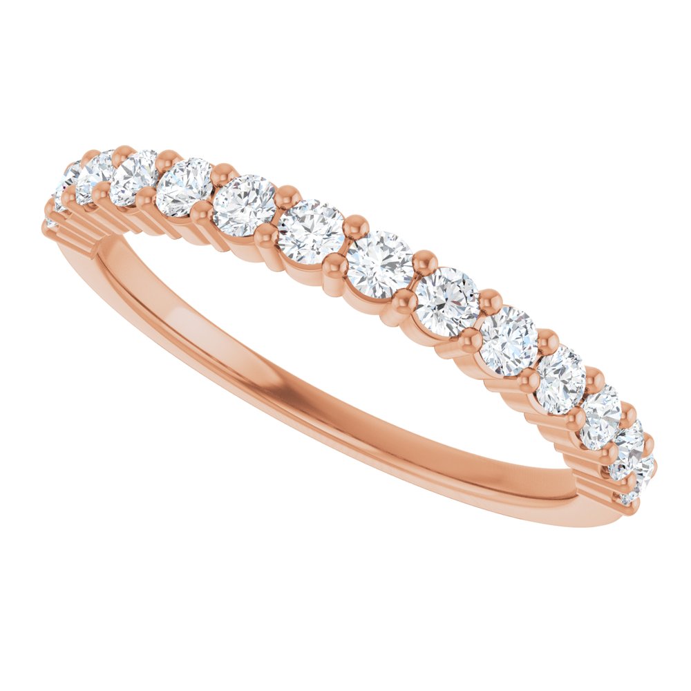 14K Rose 3/8 CTW Lab-Grown Diamond Anniversary Band