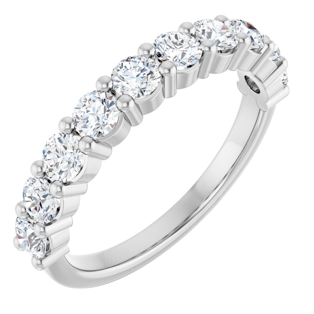 14K White 9/10 CTW Natural Diamond Anniversary Band