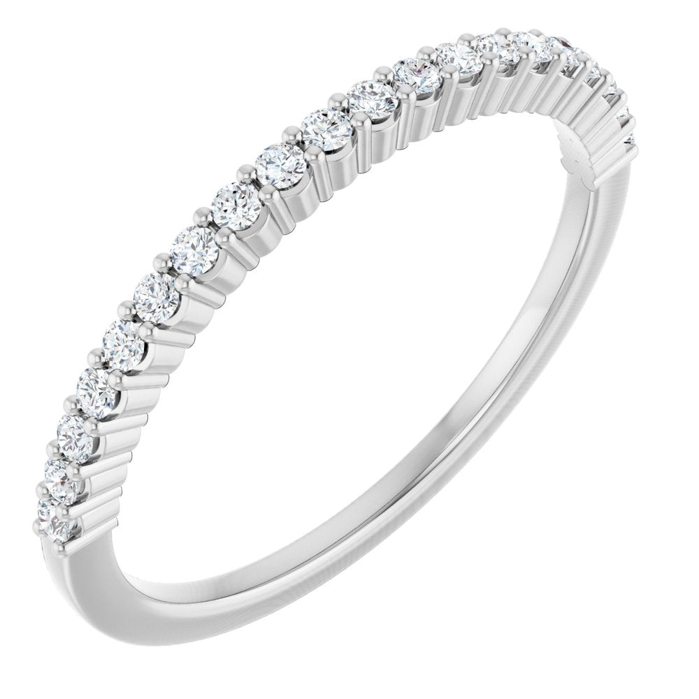 Platinum 1/6 CTW Natural Diamond Anniversary Band