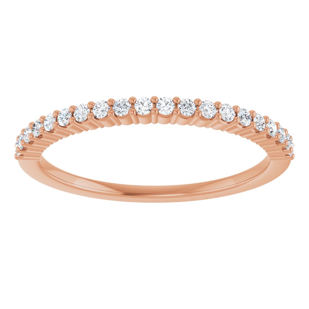 14K Rose 1/6 CTW Natural Diamond Anniversary Band