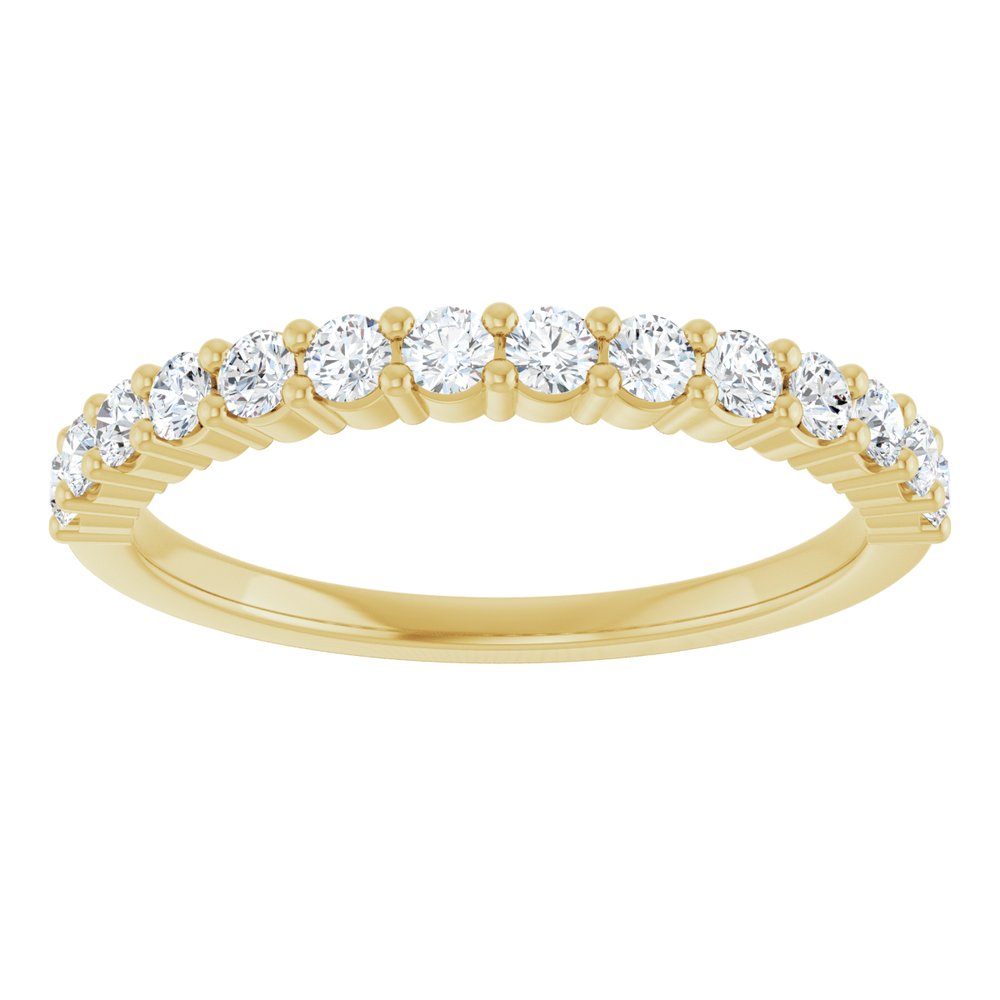 14K Yellow 3/8 CTW Natural Diamond Anniversary Band