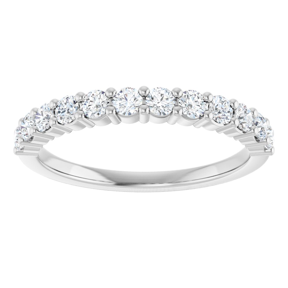 14K White 1/2 CTW Natural Diamond Anniversary Band