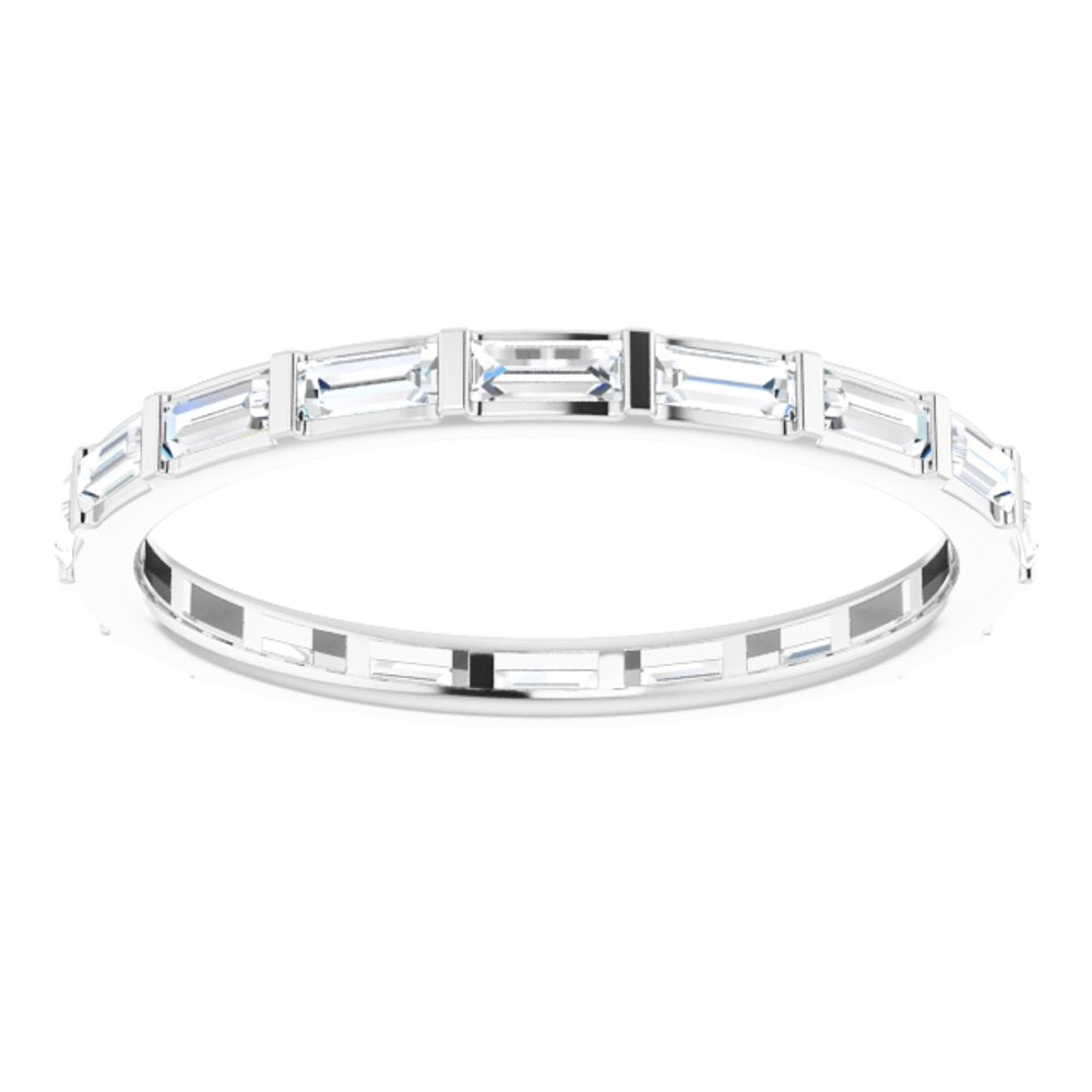 Platinum 1/2 CTW Natural Diamond Eternity Band Size 6.5