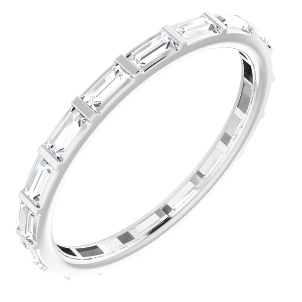 Platinum 1/2 CTW Natural Diamond Eternity Band Size 6.5