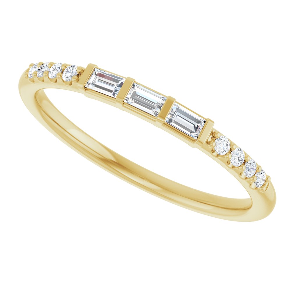 14K Yellow 1/6 CTW Natural Diamond Anniversary Band