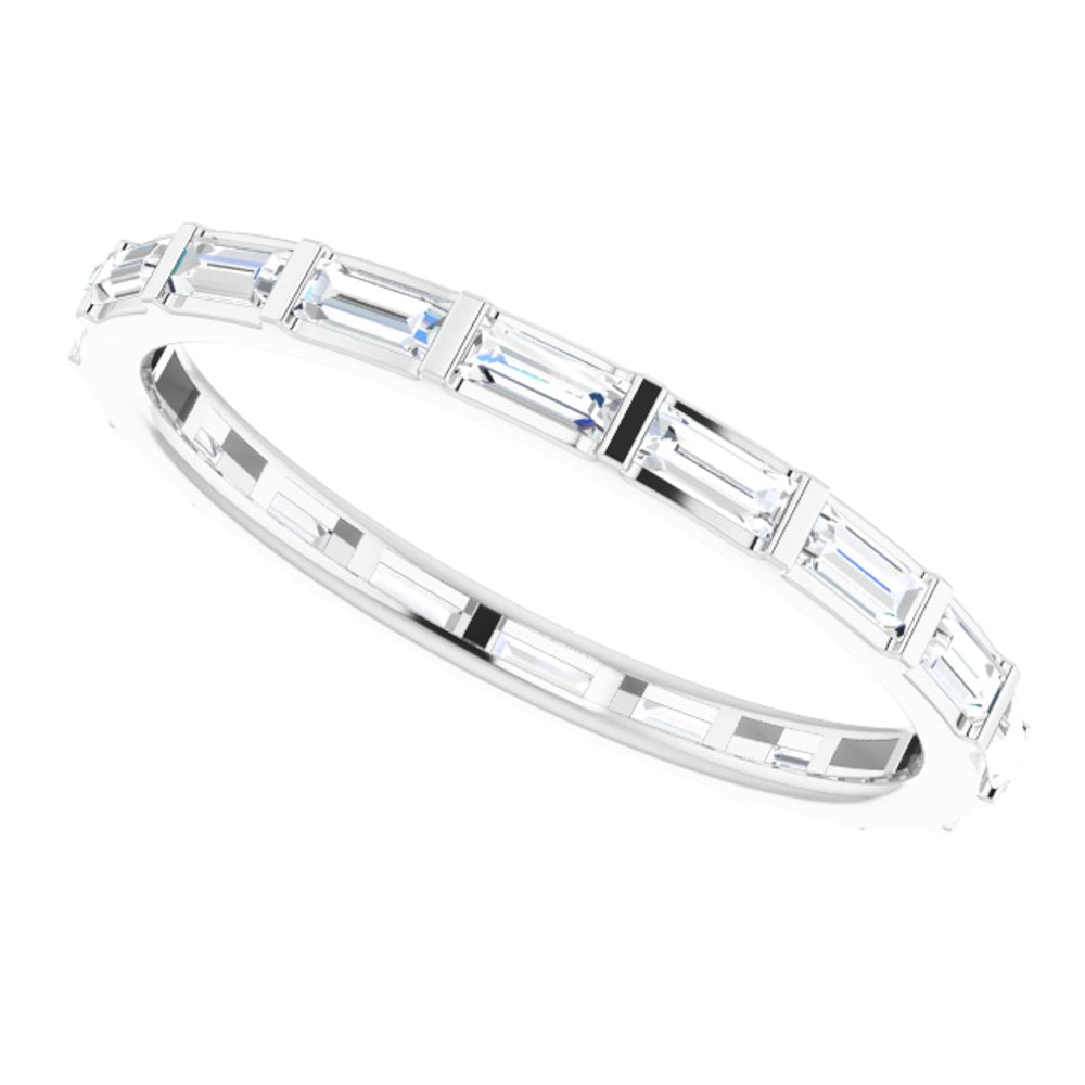 Platinum 1/2 CTW Natural Diamond Eternity Band Size 6.5