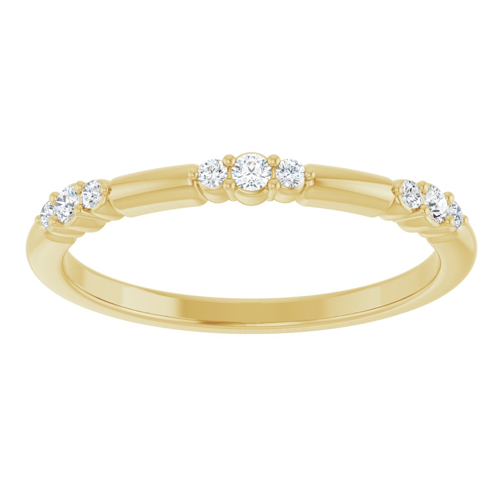 14K Yellow Gold 1/8 CTW Natural Diamond Stackable Ring