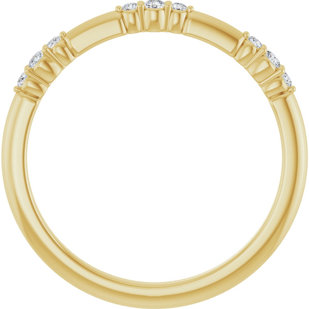 14K Yellow Gold 1/8 CTW Natural Diamond Stackable Ring