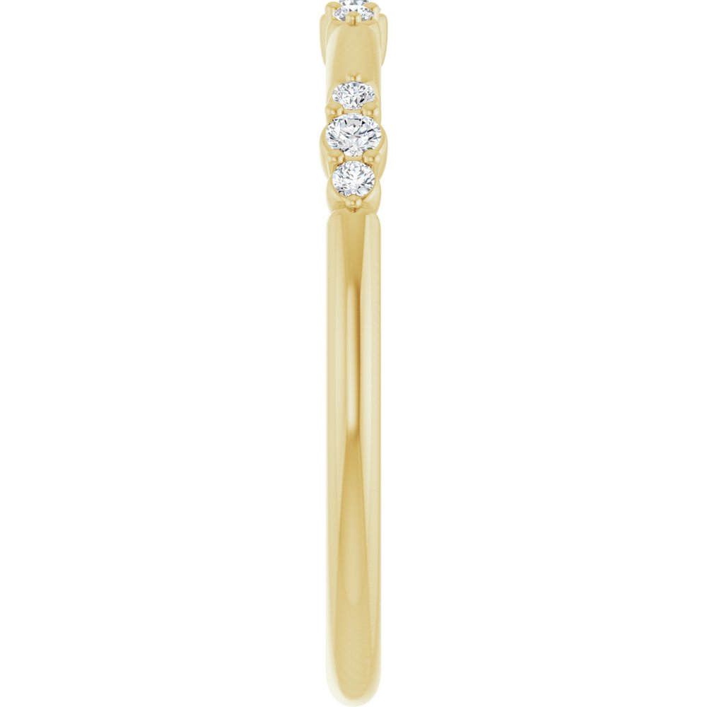 14K Yellow Gold 1/8 CTW Lab-Grown Diamond Stackable Ring