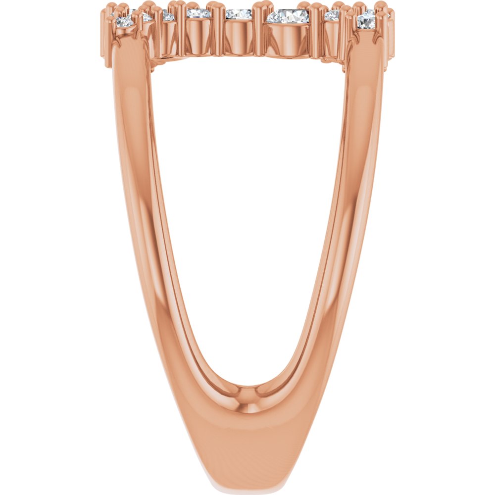 14K Rose 3/8 CTW Natural Diamond Negative Space Ring