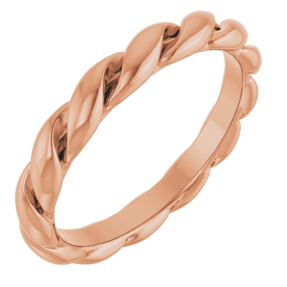 14K Rose 2.8 mm Rope Band Size 5.5