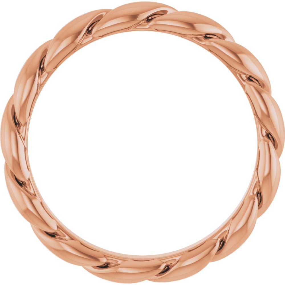 14K Rose 2.8 mm Rope Band Size 5.5