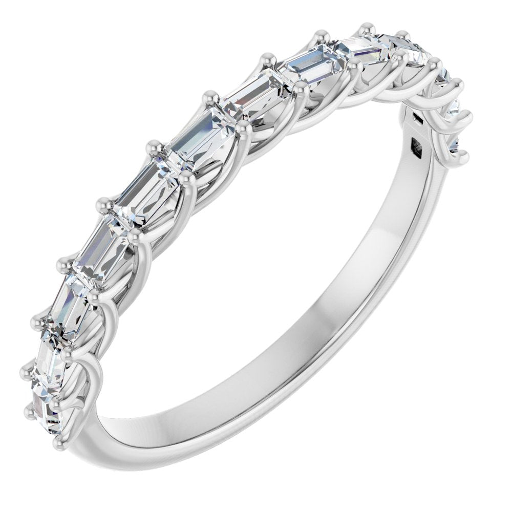 14K White Gold 3/8 CTW Natural Diamond Anniversary Band