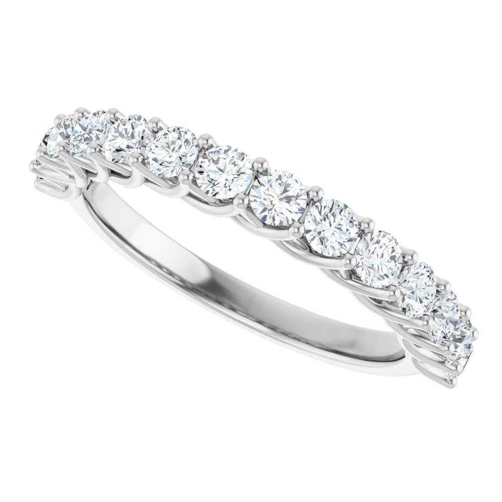 14K White Gold 7/8 CTW Lab-Grown Diamond Anniversary Band