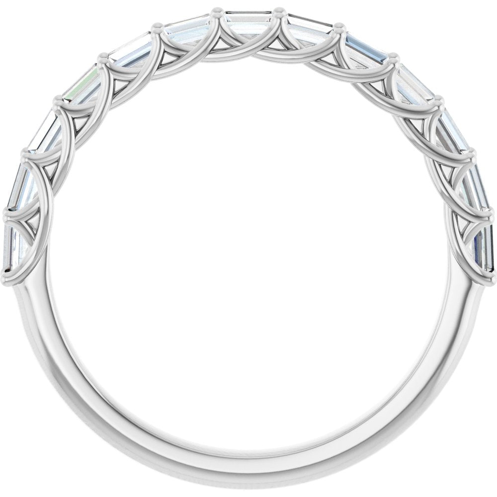 14K White Gold 3/8 CTW Natural Diamond Anniversary Band