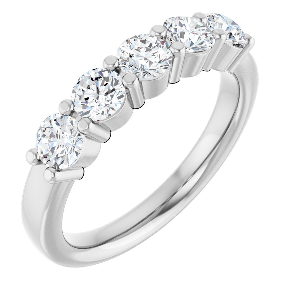 14K White Gold 1 CTW Lab-Grown Diamond Anniversary Band