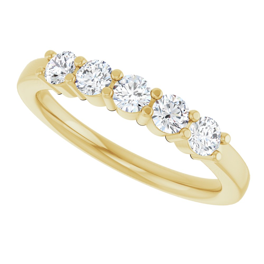 14K Yellow Gold 1/2 CTW Natural Diamond Anniversary Band
