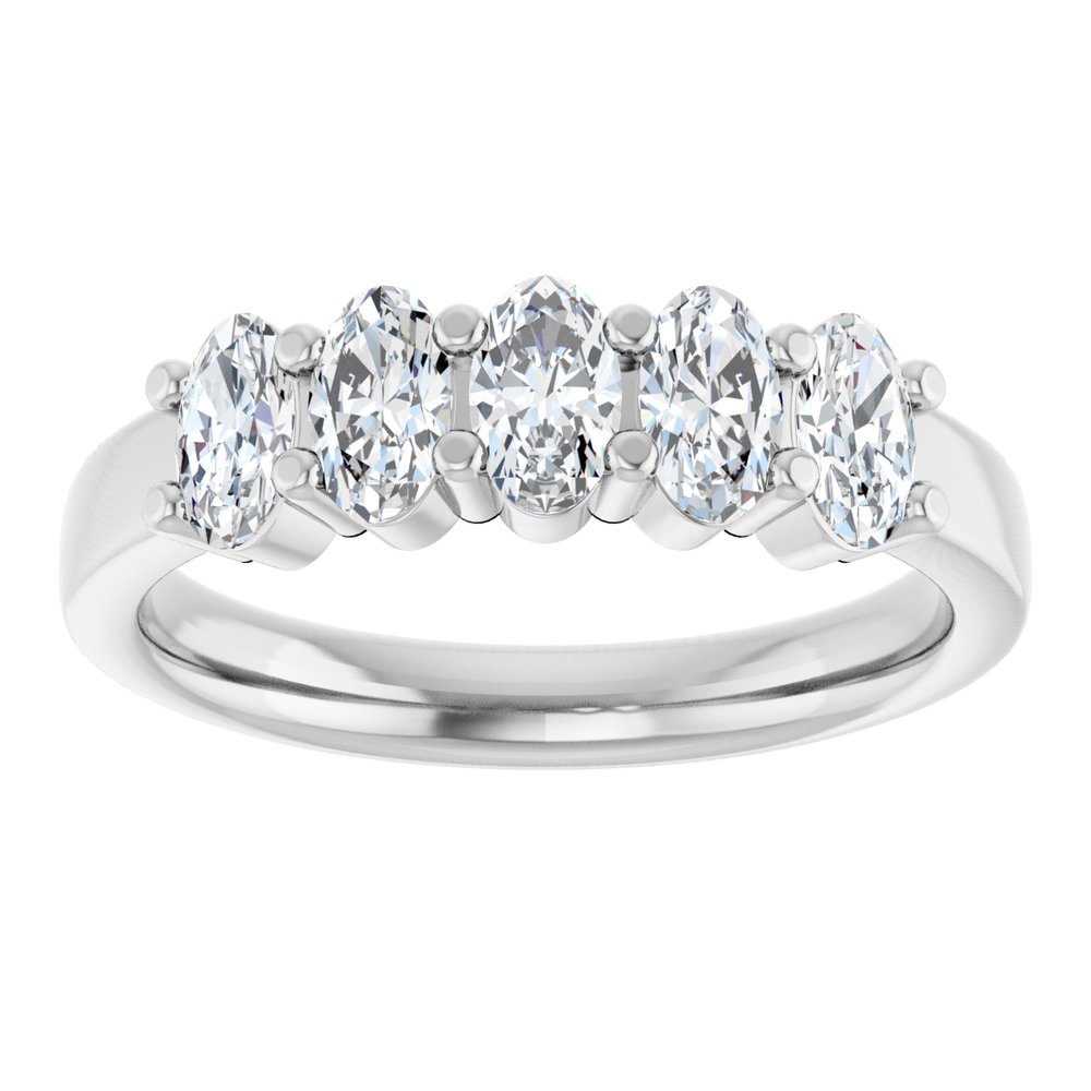 14K White Gold 9/10 CTW Lab-Grown Diamond Anniversary Band