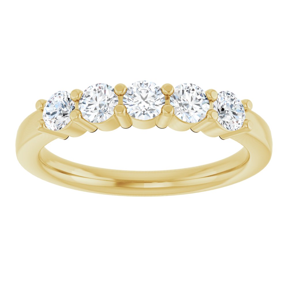 14K Yellow Gold 5/8 CTW Lab-Grown Diamond Anniversary Band