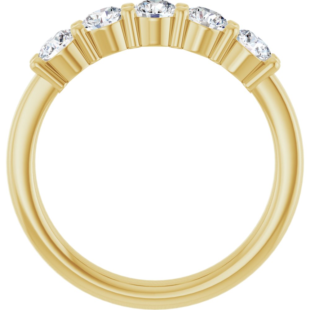 14K Yellow Gold 3/4 CTW Lab-Grown Diamond Anniversary Band