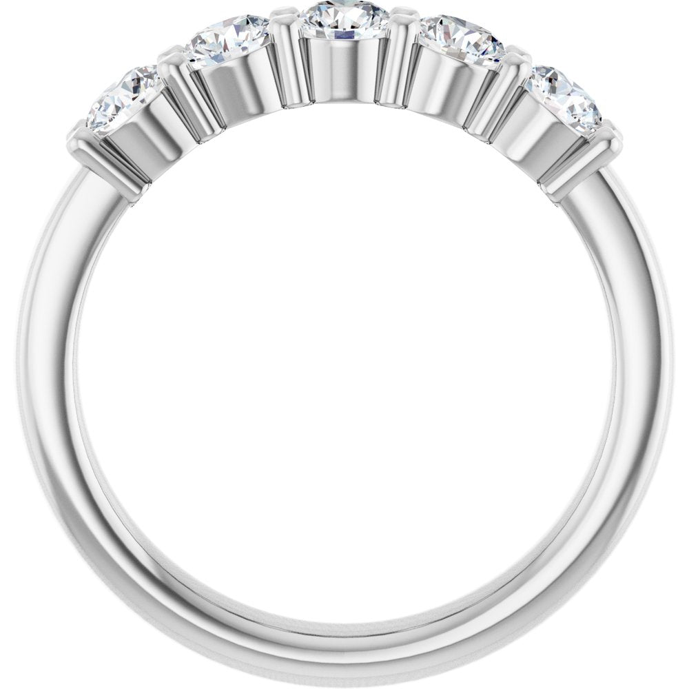 14K White Gold 3/4 CTW Lab-Grown Diamond Anniversary Band