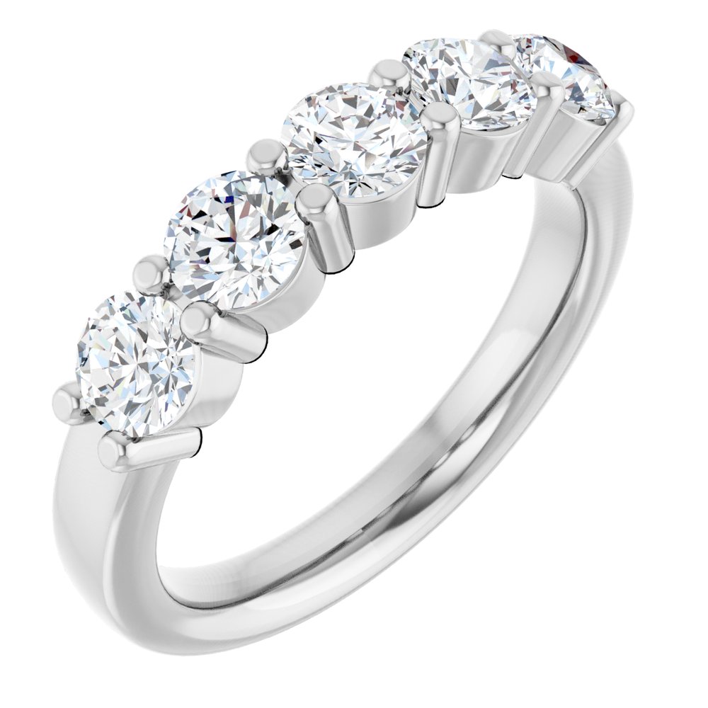 14K White Gold 1 1/3 CTW Natural Diamond Anniversary Band
