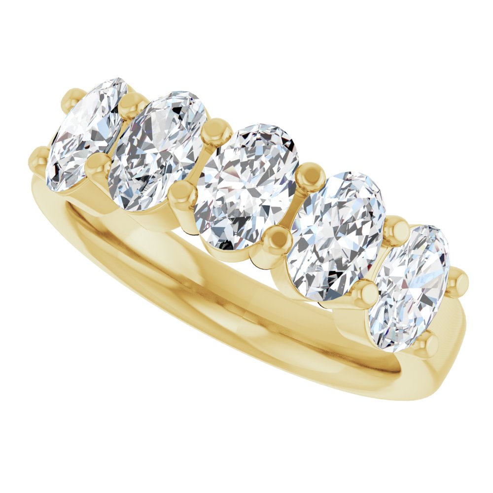 14K Yellow Gold 2 CTW Lab-Grown Diamond Anniversary Band