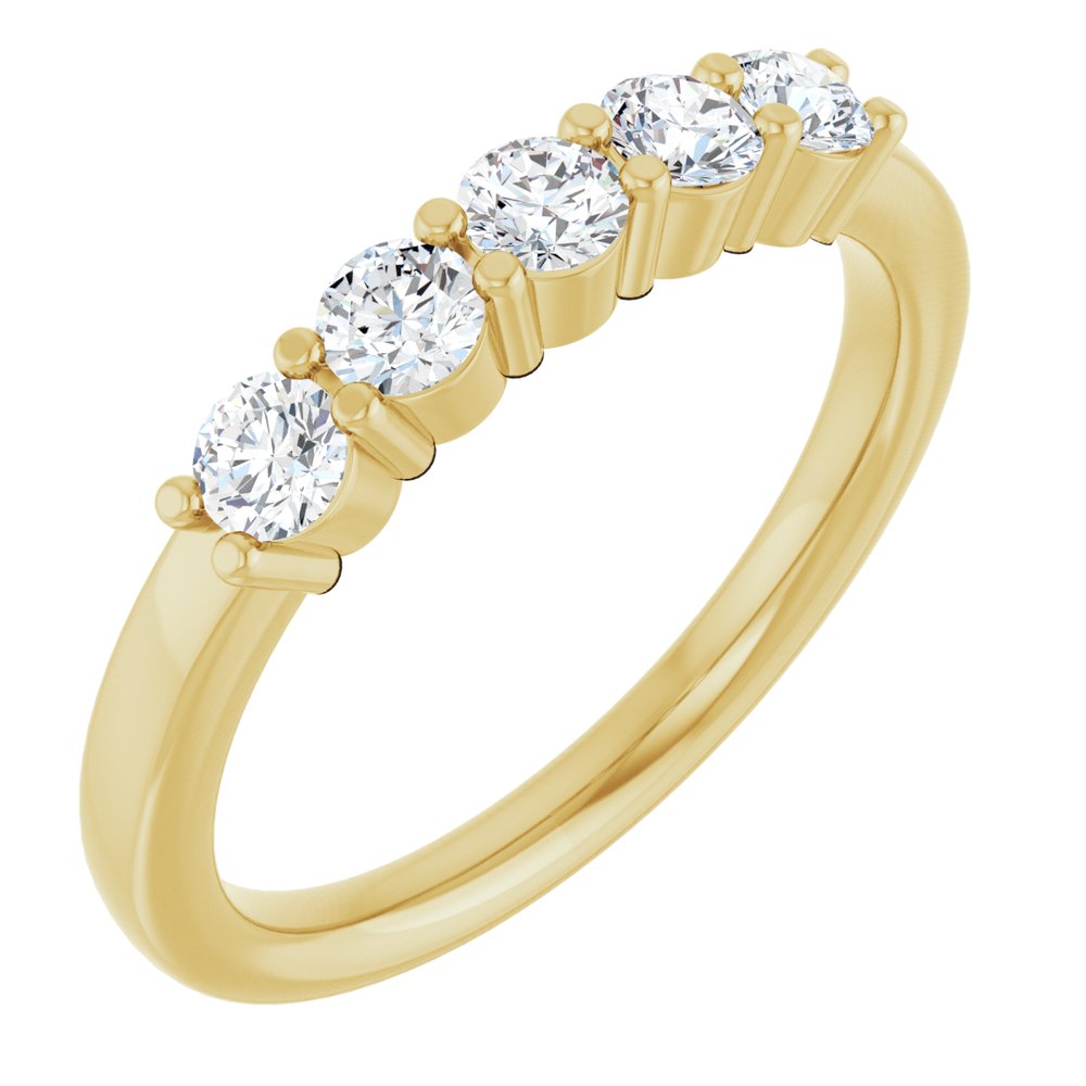 14K Yellow Gold 1/2 CTW Natural Diamond Anniversary Band
