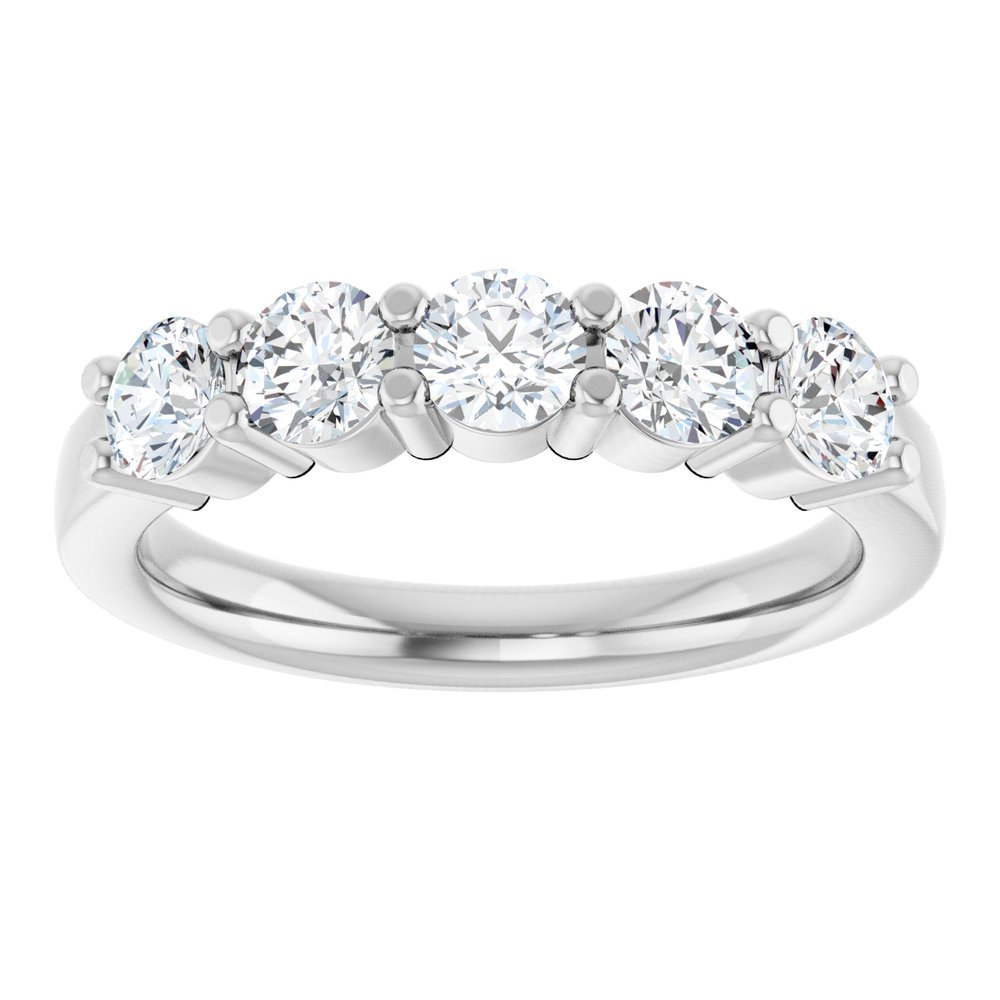 14K White Gold 1 CTW Lab-Grown Diamond Anniversary Band