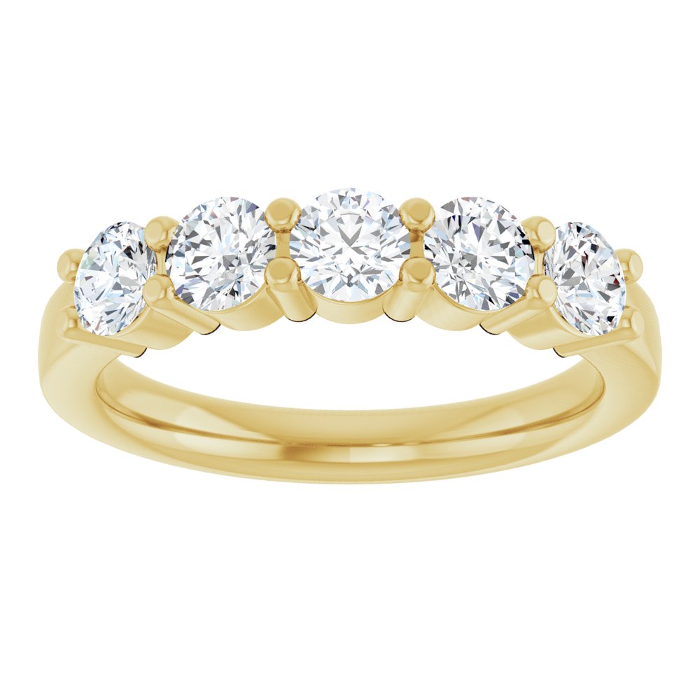14K Yellow Gold 1 CTW Lab-Grown Diamond Anniversary Band