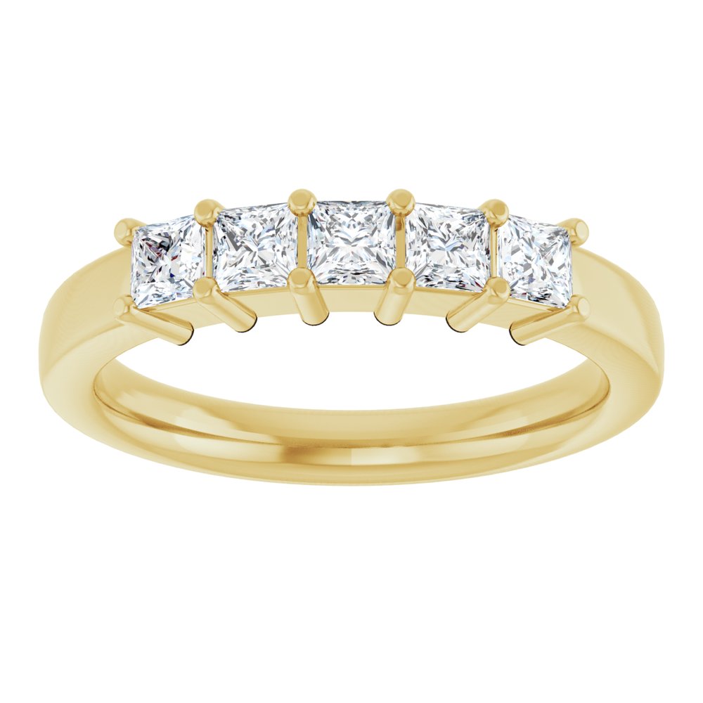 14K Yellow 5/8 CTW Natural Diamond Anniversary Band