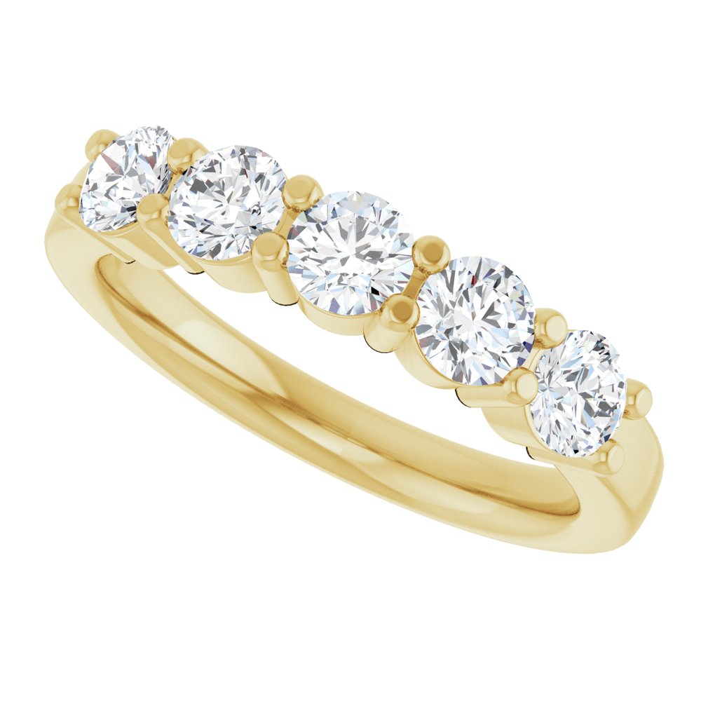 14K Yellow Gold 1 CTW Lab-Grown Diamond Anniversary Band