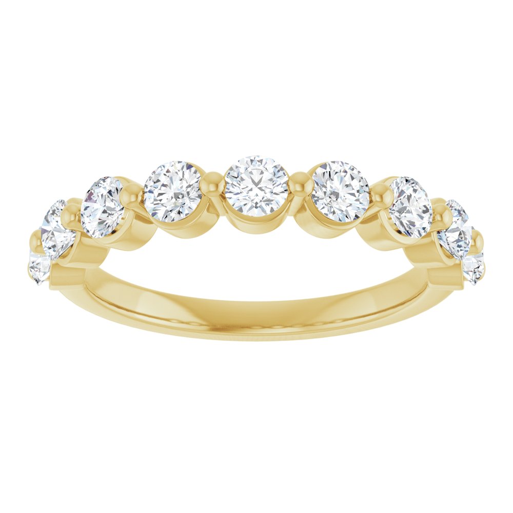 14K Yellow Gold 9/10 CTW Lab-Grown Diamond Anniversary Band