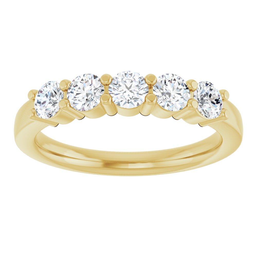 14K Yellow Gold 3/4 CTW Lab-Grown Diamond Anniversary Band