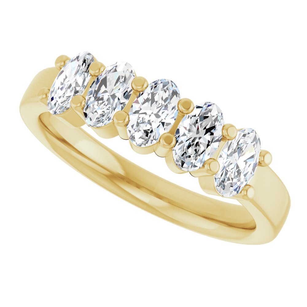 14K Yellow Gold 9/10 CTW Lab-Grown Diamond Anniversary Band