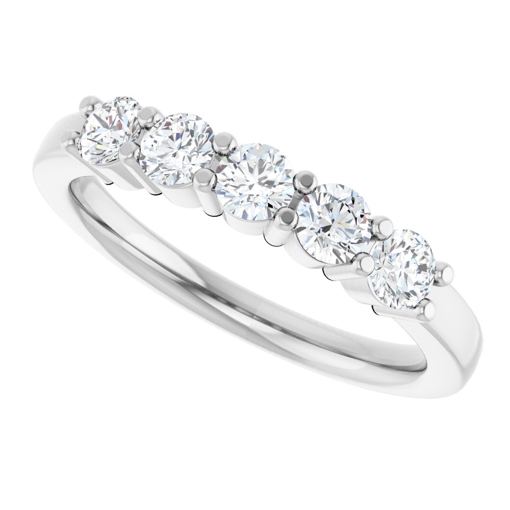 14K White Gold 5/8 CTW Lab-Grown Diamond Anniversary Band