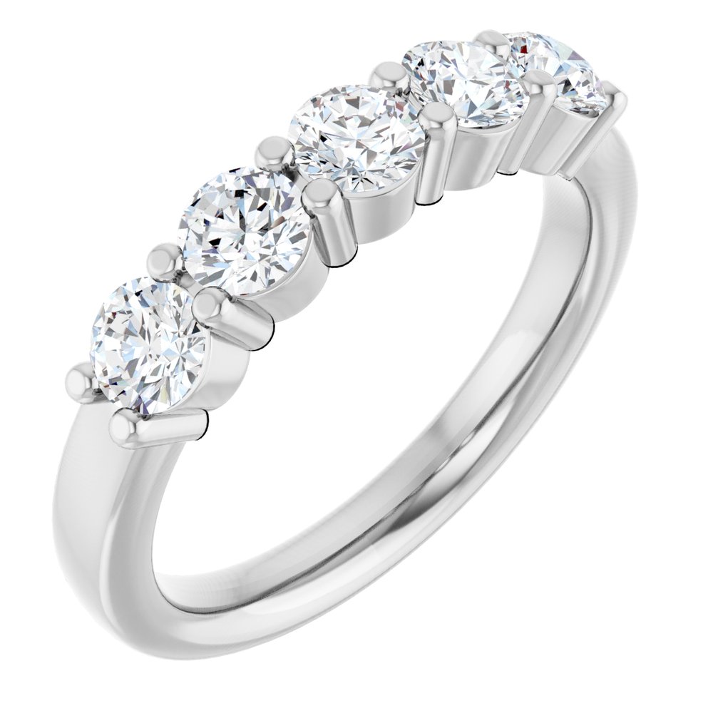 14K White Gold 1 CTW Lab-Grown Diamond Anniversary Band