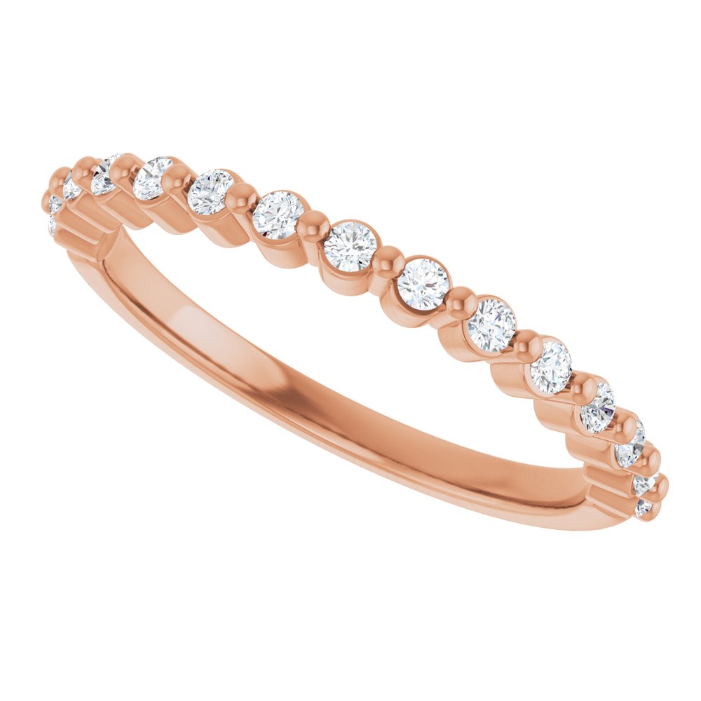 14K Rose Gold 1/5 CTW Lab-Grown Diamond Anniversary Band