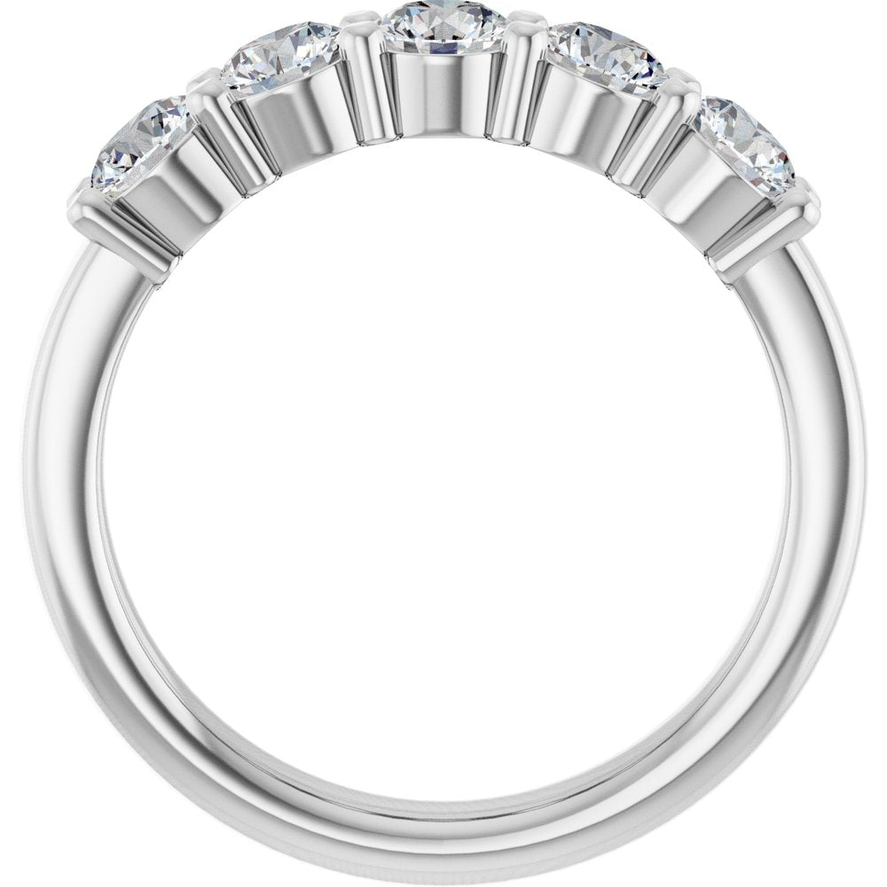 14K White Gold 1 CTW Lab-Grown Diamond Anniversary Band