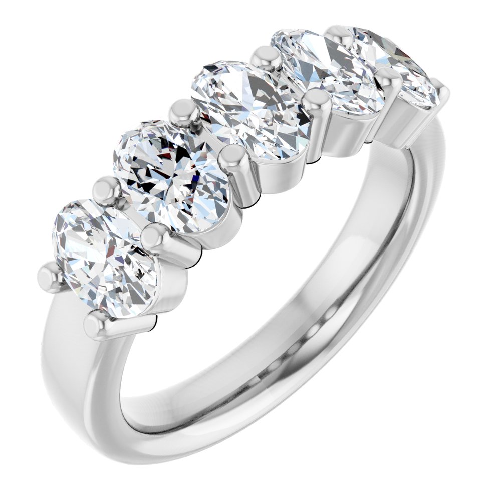 14K White Gold 2 CTW Lab-Grown Diamond Anniversary Band