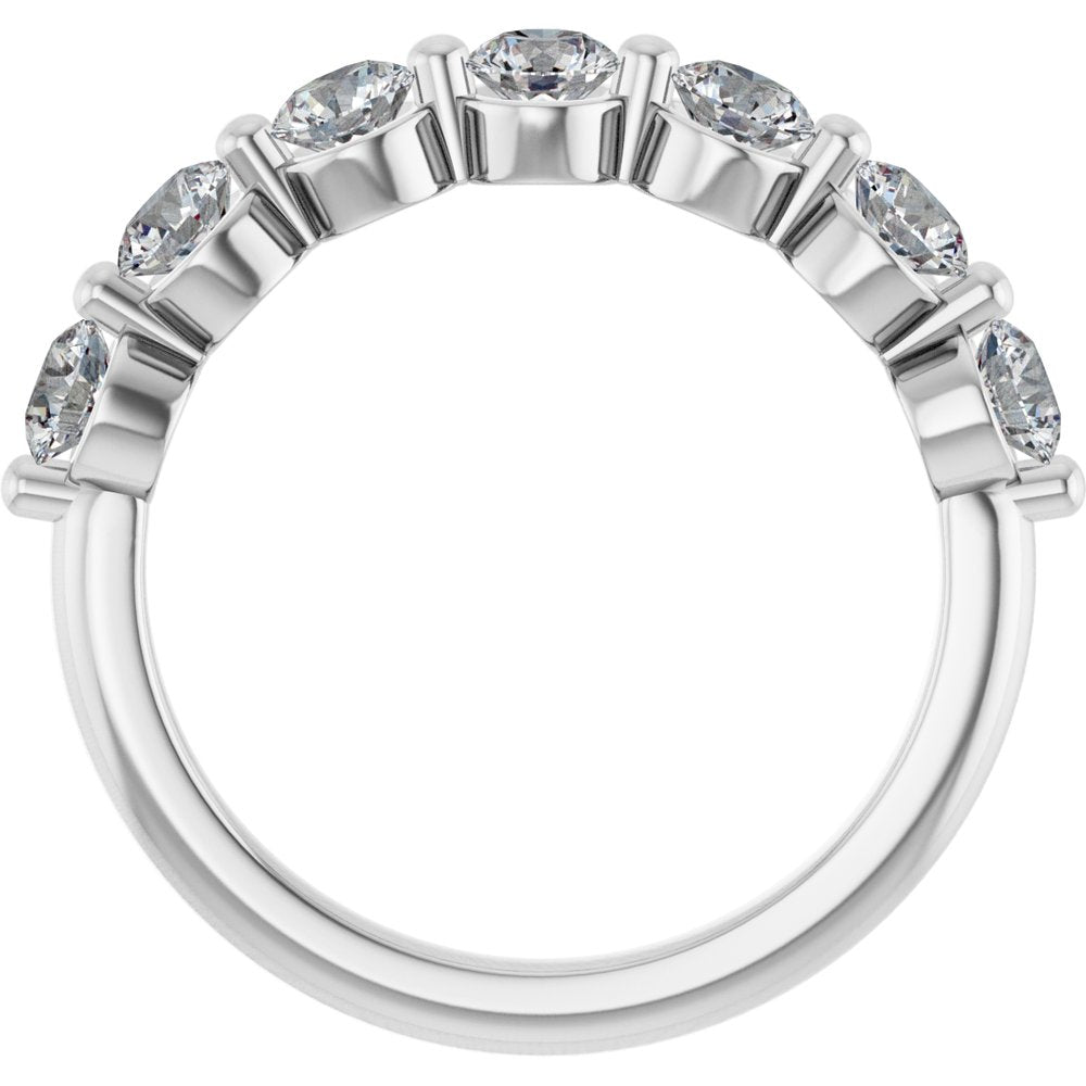 14K White Gold 1 CTW Natural Diamond Anniversary Band