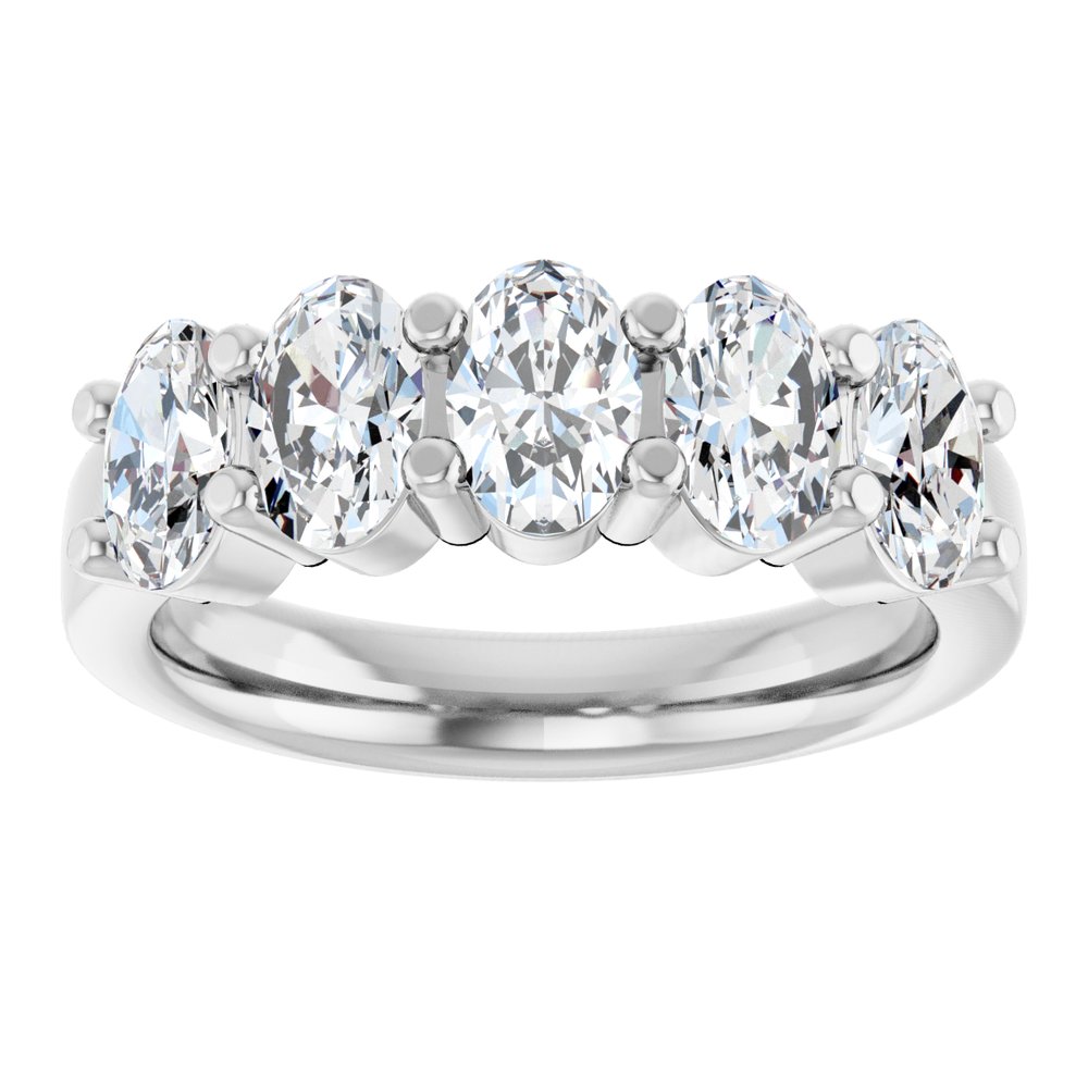 14K White Gold 2 CTW Lab-Grown Diamond Anniversary Band