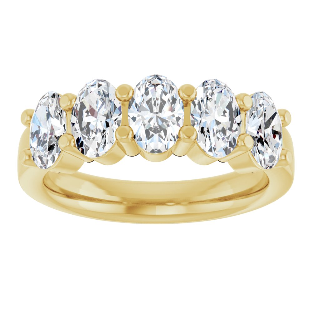 14K Yellow Gold 2 CTW Lab-Grown Diamond Anniversary Band