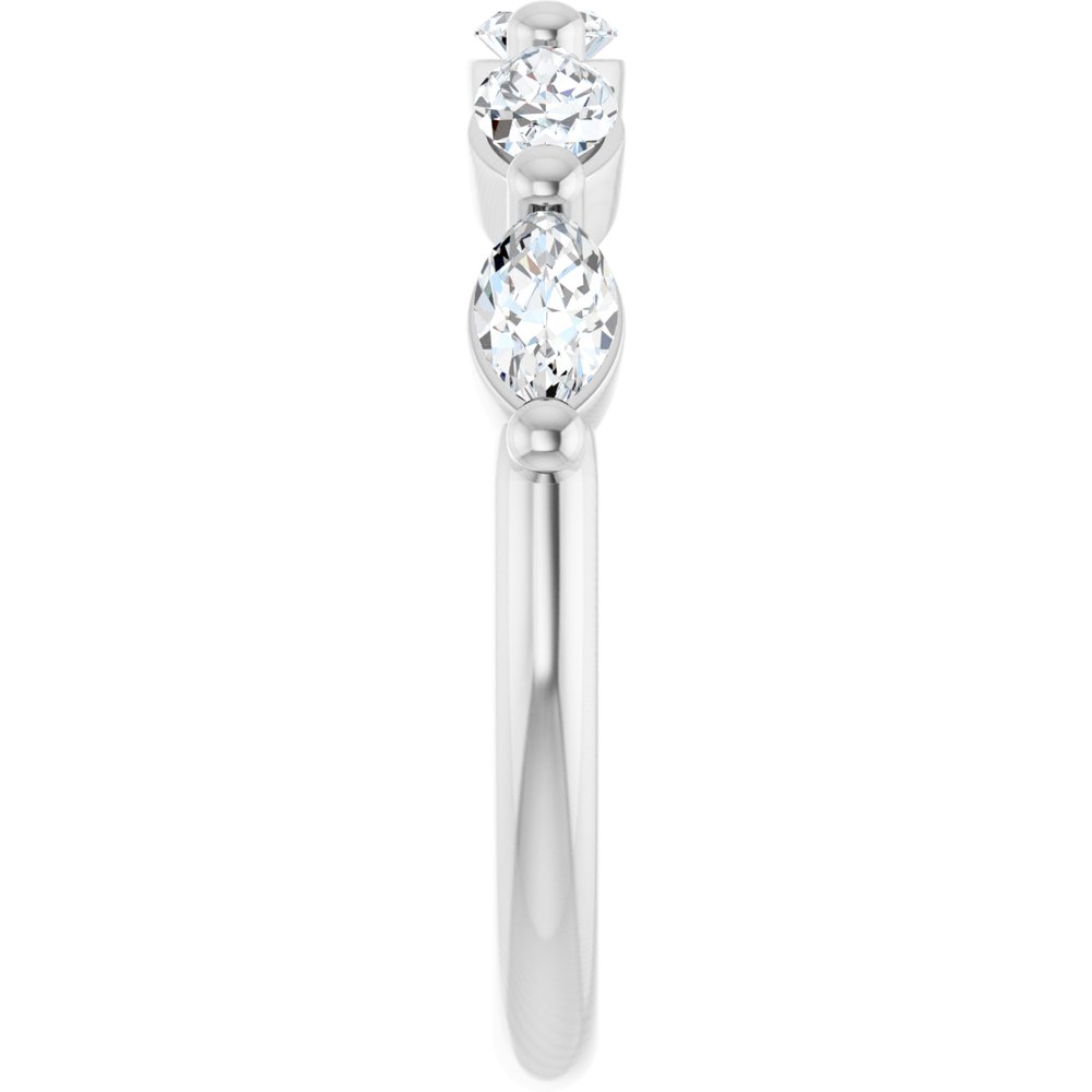14K White Gold 1 CTW Lab-Grown Diamond Anniversary Band